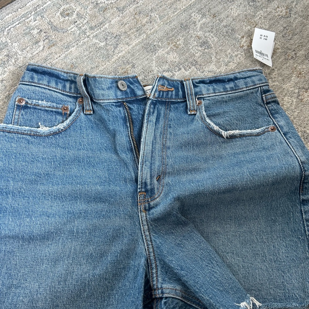Abercrombie Dad Fit Blue Denim Jean shorts